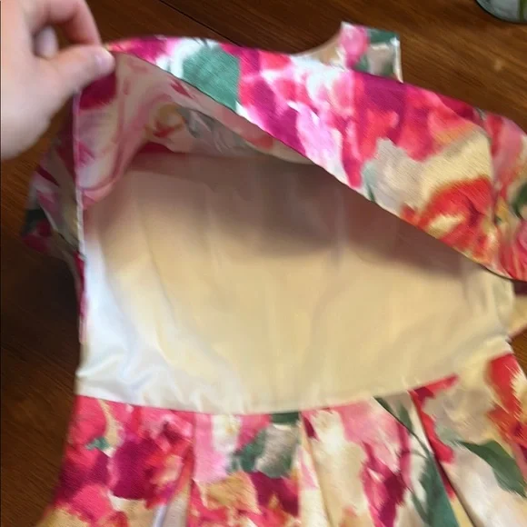 Eliza J Pink and Orange Sleeveless Cocktail Dress - Picture 12 of 13